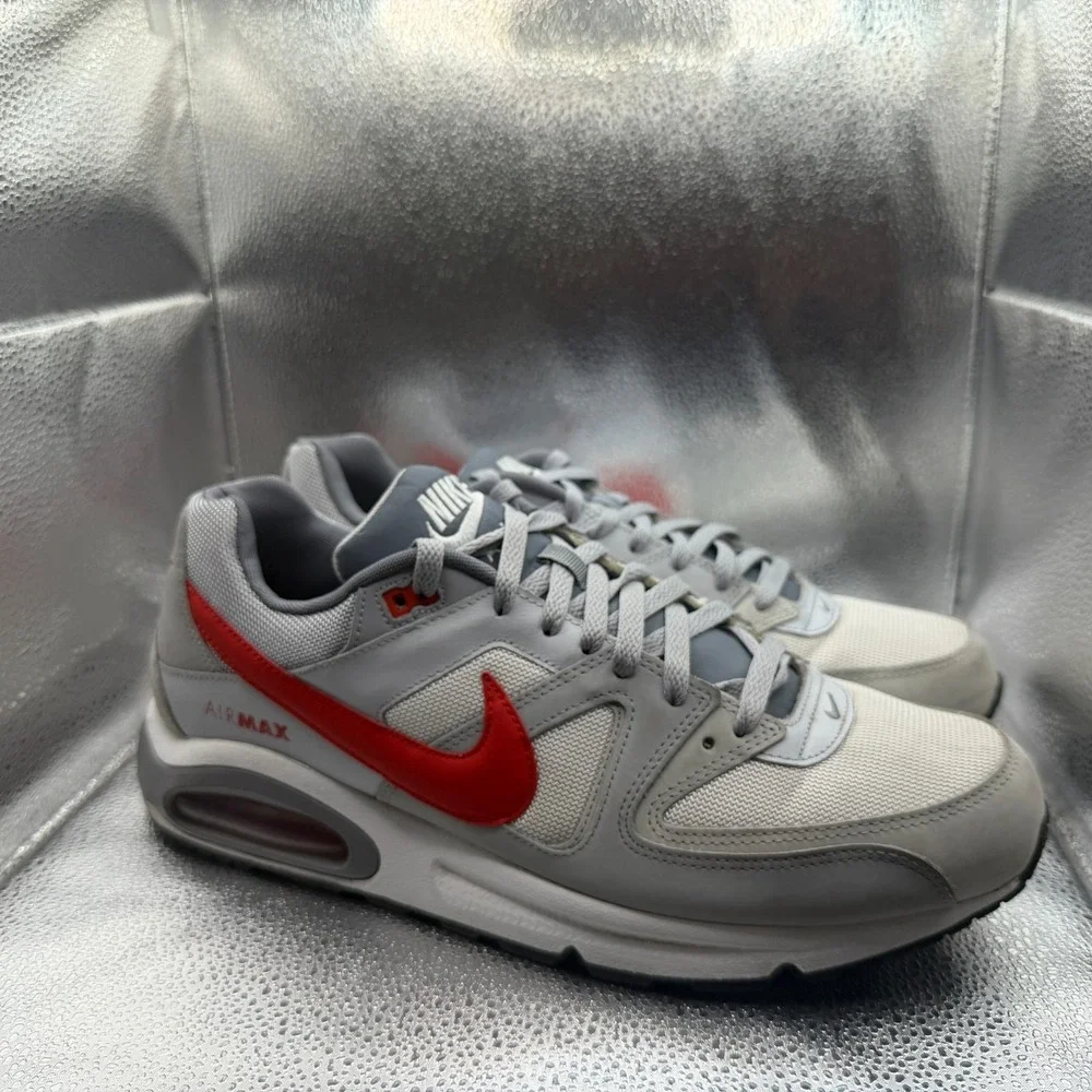 Size 14 Nike Air Max‎ Command White University Red Athletic Sneakers 629993-106